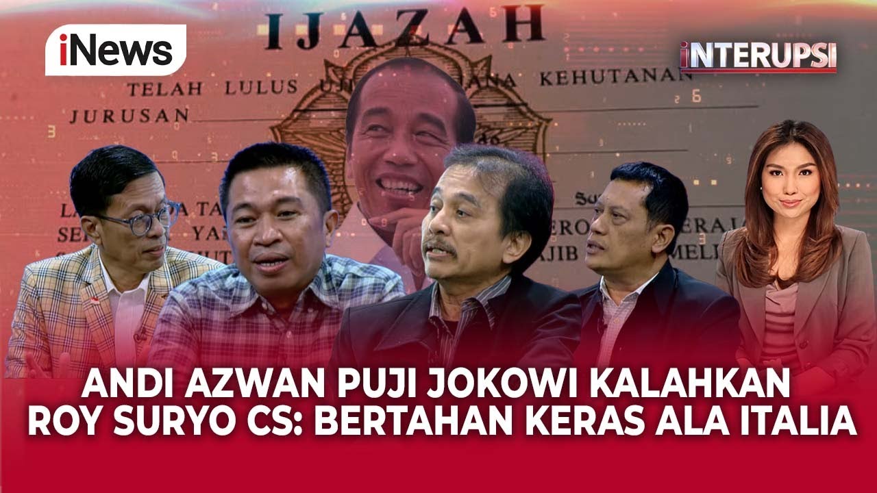 Kemelut Ijazah Jokowi! Roy Cs Ditekuk dengan Skor 4-0, Andi: Pertahanan Keras Jokowi Ala Italia