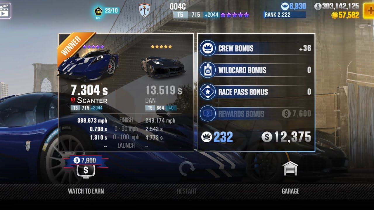 CSR2 - 004C (purple) - tune & shift - 7.304