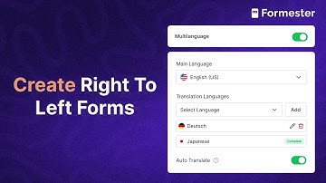 How to Create Right to Left Forms in Formester
