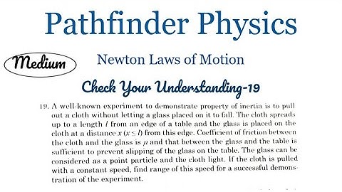 Pathfinder Solutions | NLM Check Your Understanding-19 | Jee Advanced Physics