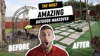 Transforming Our Backyard Oasis: A Stunning Landscaping Project/ Time Lapse