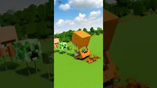 Small To Giant Zombie Heads Vs Mob Heads #minecraft #teardown