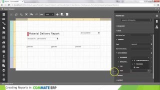 Creating Report in Commate ERP