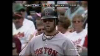 2008 Red Sox: Dustin Pedroia knocks in Jacoby Ellsbury with a single to center vs Orioles (5.14.08)