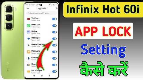 Infinix hot 60i me app lock kaise kare / how to lock app in infinix hot 60i me / app lock setting