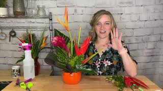 Designing with Tropical Flowers - Heliconia and Ginger