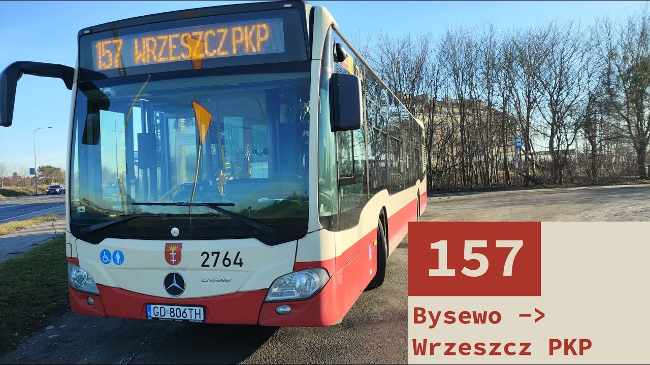 Gdańsk, linia 157: Bysewo - Wrzeszcz PKP Mercedes Citaro C2 2019 12, nr tab. 2764 (2025 01 20)