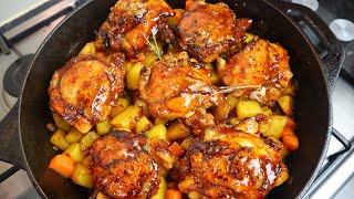 One Pot Chicken Thighs Potatoes Dinner I Could Eat It Everyday It’s That Good | Juicy Baked Chicken
