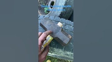Lowe’s sledge hammer handle mounting. 36” oval eye sledge hdl. #howto #sledgehammer #farmlife