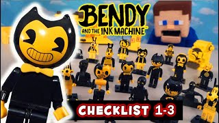 Bendy Construction Set Complete Mini Figures Phat Mojo Lego Checklist - Series 1-3