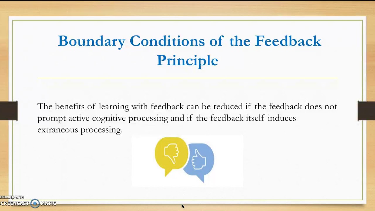 The Feedback Principle in Multimedia Learning - YouTube