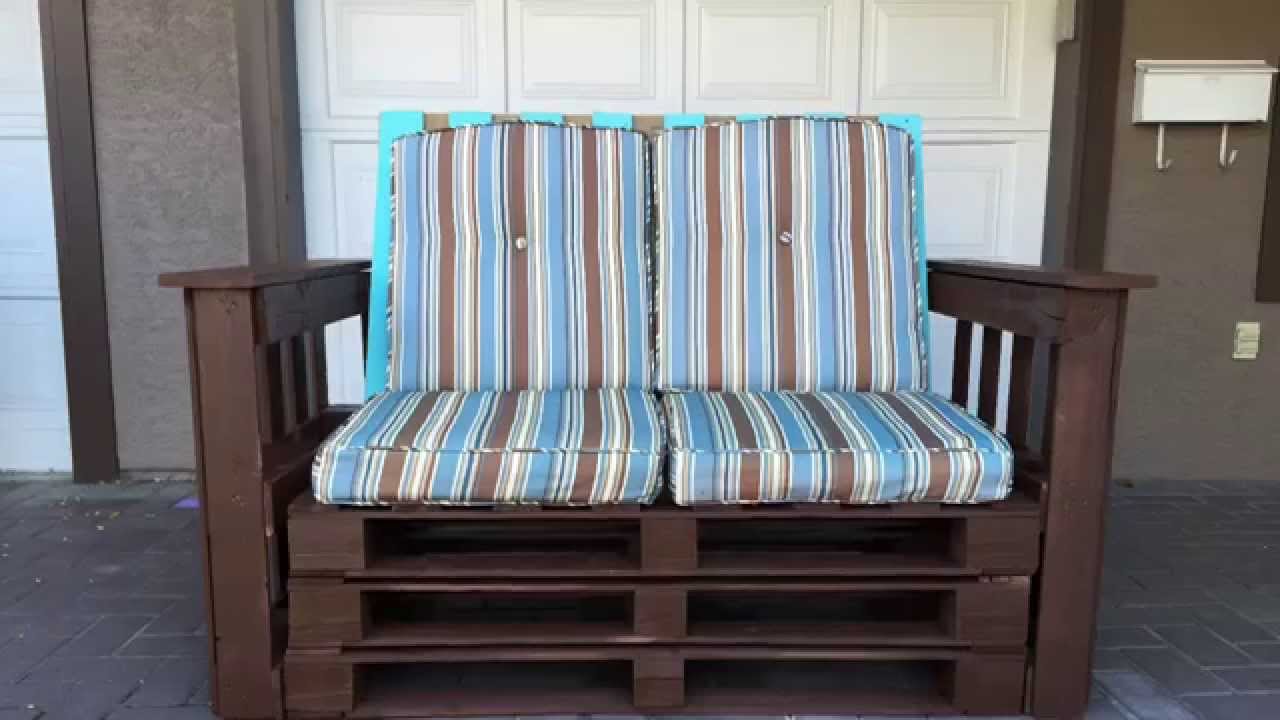 Make Your Own DIY Outdoor Pallet Couch YouTube