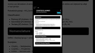 Amines Made Easy | Class 12 Chemistry Quick Revision & PDF Notes