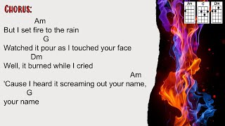 Miss Oli: Set Fire To The Rain - Adele - Key of Am