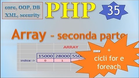 PHP 5.5 ITA 34: array, cicli for e foreach  - SECONDA PARTE