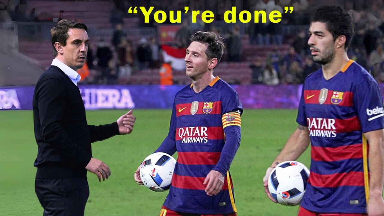 The Day Lionel Messi & Luis Suarez Ended Gary Neville's Managerial Career.