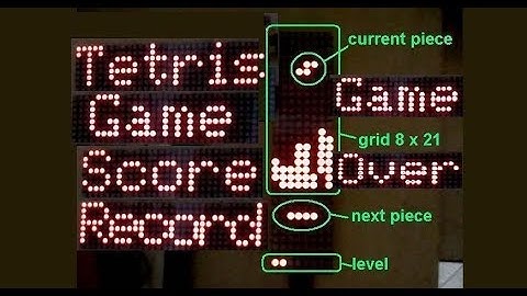 PIC18F Tetris Game 8x32 LED Matrix MAX7219