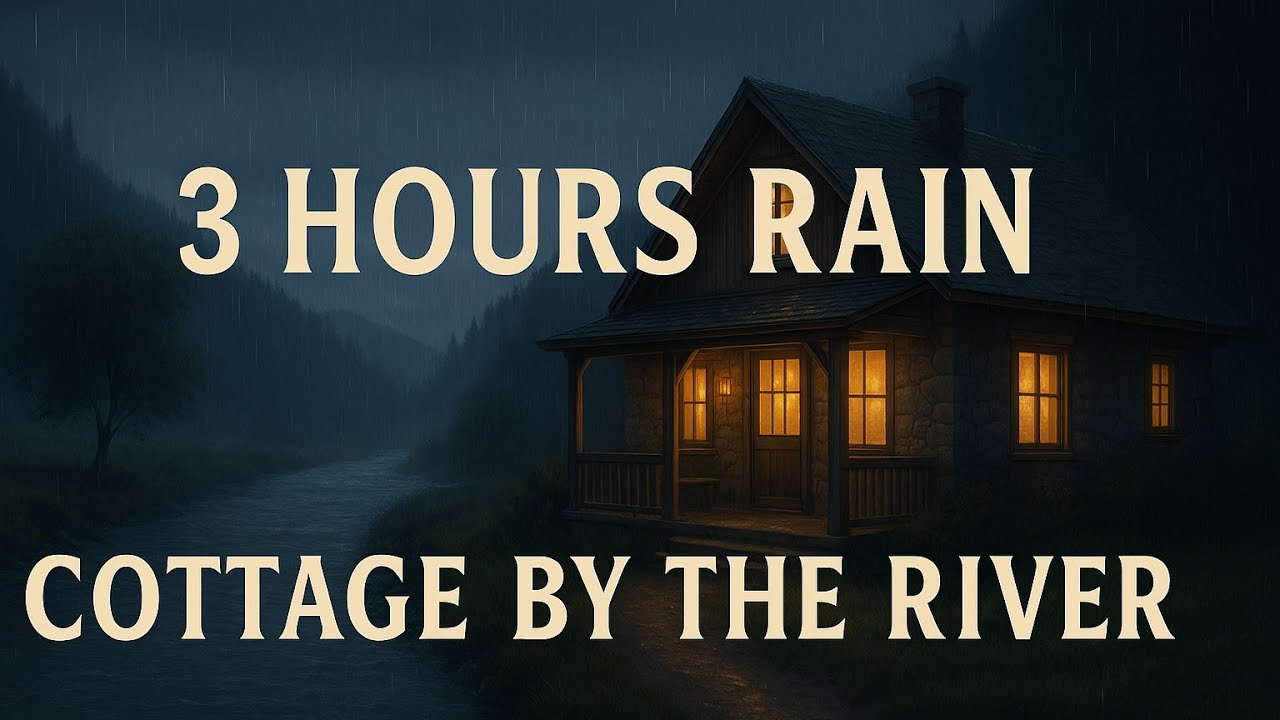 Rain by a Cozy River Cottage – Peaceful Night Ambience for Deep Sleep & Relaxation