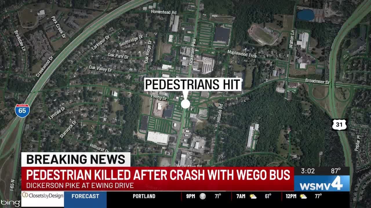 Woman dead after WeGo bus hits 2 pedestrians crossing Dickerson Pike