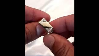 9ct Gold Mens Diamond Ring