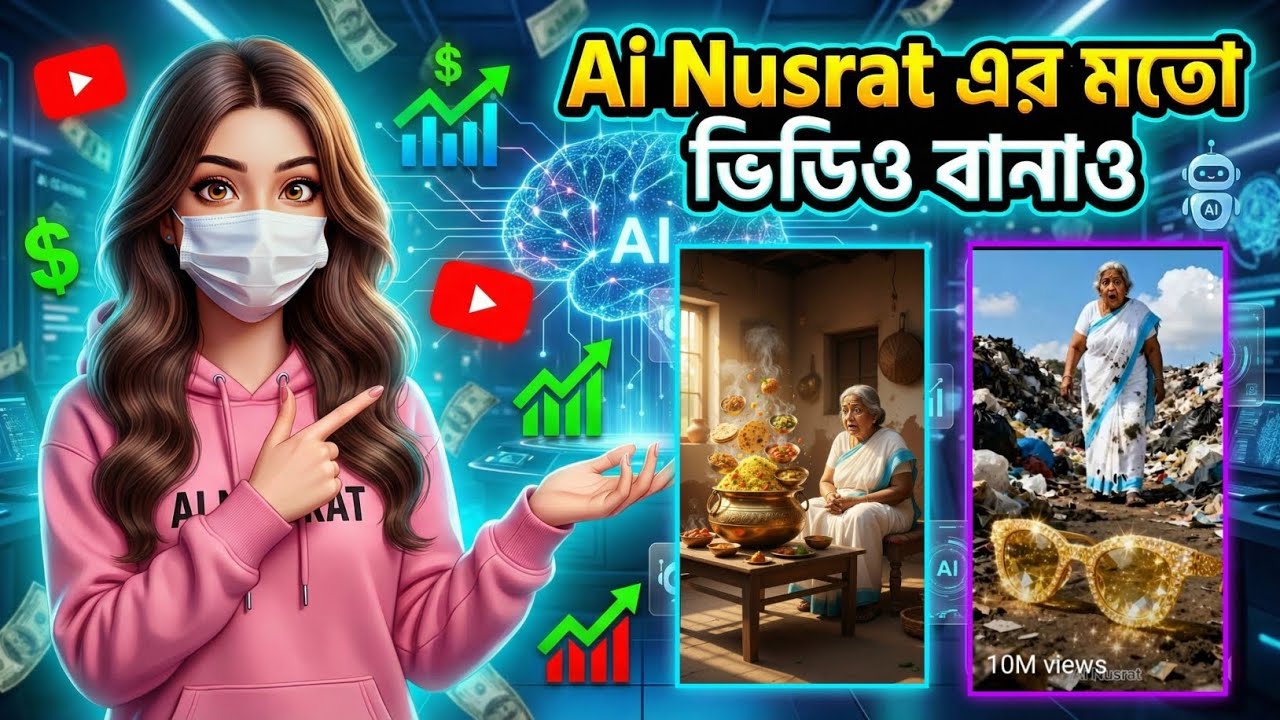 Api Nusrat Ai nusrat এর মতো ভিডিও বানাও | How to make videos like Ai nusrat? - YouTube