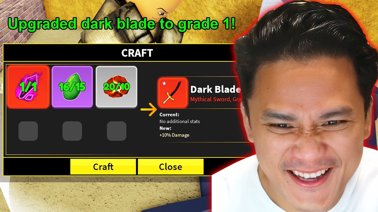 How we got our triple Dark Blade in #bloxfruits #kittgaming