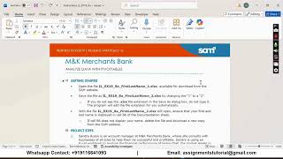 Illustrated Excel 2019 | Module 8: SAM Project 1a M&K Merchants Bank