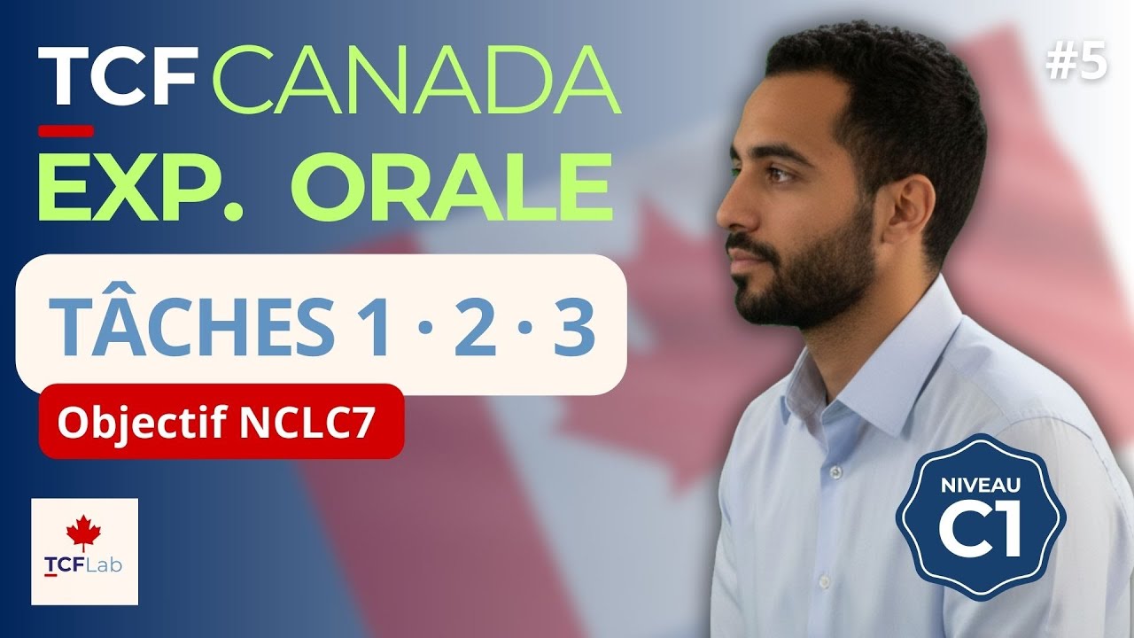 TCF Canada - Tâches 1, 2 et 3 - Expression Orale - Simulation #5 (Niveau C1)