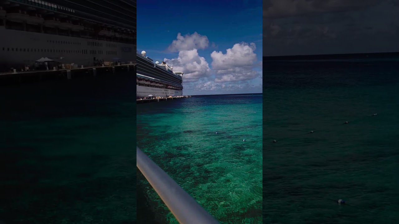 Princess Cruise Ship Docks in Paradise! #shorts #cruise #grandturk