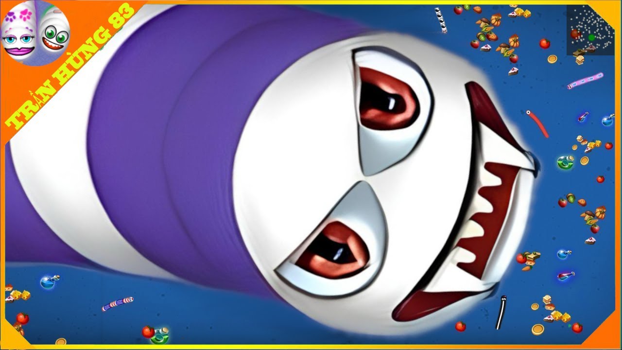 🐍WORMSZONE.IO | GIANT SLITHER SNAKE TOP 01 / Epic Worms Zone Best Gameplay! | Trần Hùng 83