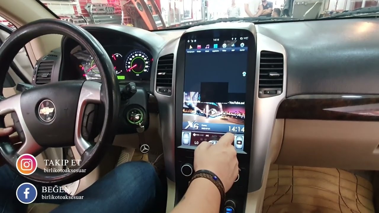 Bursa'dan Manisa'ya / Chevrolet Captiva / 13.6" Android Tesla Ekran Multimedya 4GB 64GB Hafıza