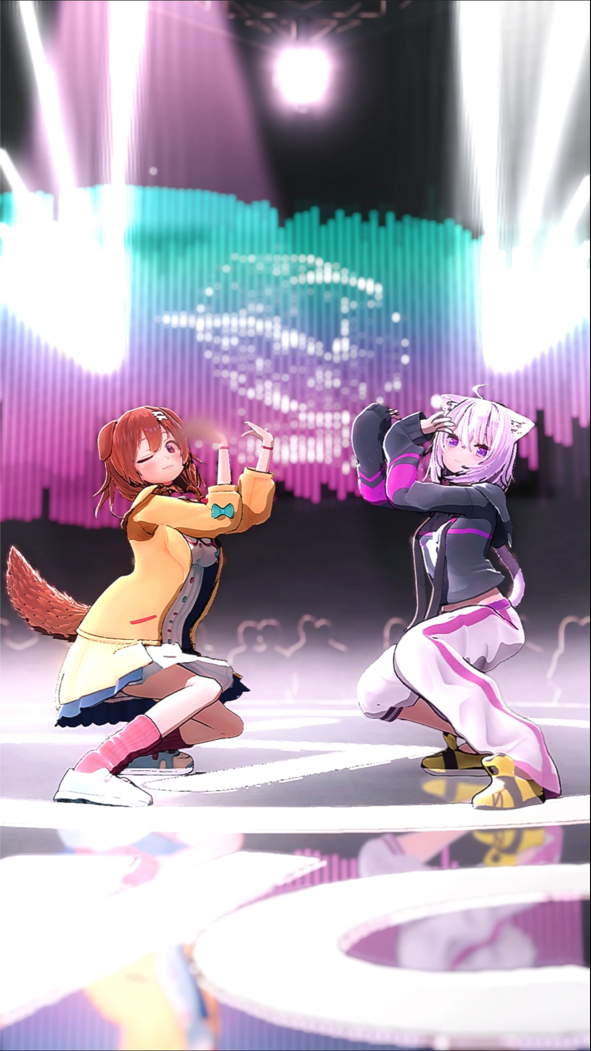 Hololive MMD】戌神ころね 猫又おかゆ 【Deep Dive】 #deepdive #mmd