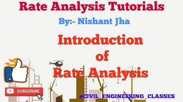 INTRODUCTION OF RATE ANALYSIS