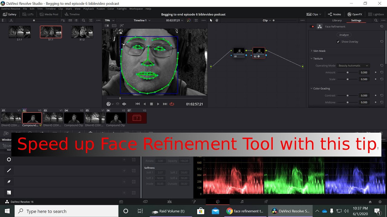 Face Refinement Speed up Face Refinement analyze time in Davanci Resolve Studio - YouTube