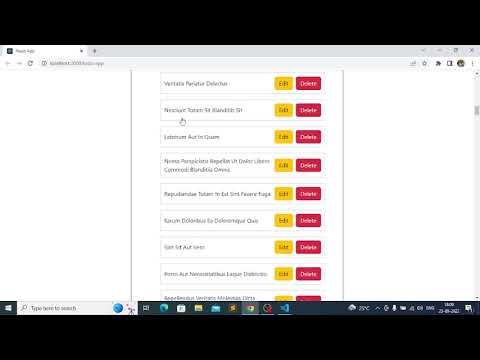 Todo App in React, CRUD Using Api