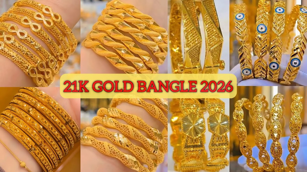 Latest Bridal Gold Bangle Designs 2026 | Trending Gold Jewellery for Women | 21k Gold Bangle Designs