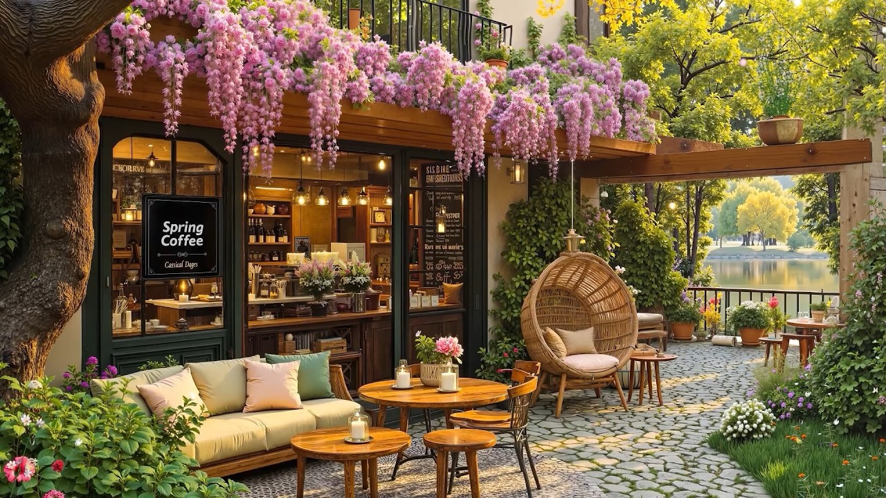 (NO ADS) 🌸 Cozy Morning Jazz Café | Smooth Jazz Background Music for Work, Study & Relaxation