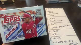 2021 TOPPS SERIES 1 BLASTER BOX BATTLE - JETER PLATINUM!