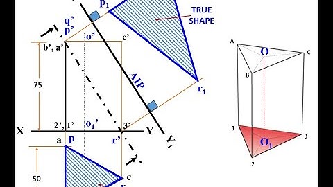 Engineering Graphics Lecture 013X Section of Solids XXIV (Section of Triangular Prism by an AIP)