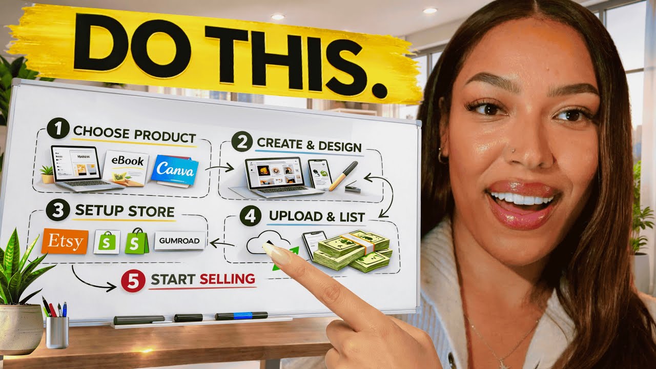 How To Create & Sell Digital Products As A Beginner (FREE COURSE)
