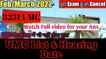 CRSU feb/march 2022 Exam UMC List & Hearing Dates || CRSU में किनकी UMC hearing मे नहीं मिलेगा BOD