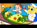 Boo Boo Song Baby Doctor | T-Rex Dinosaur Sick Song   More Nursery Rhymes & Kids Songs | Baby Toonz