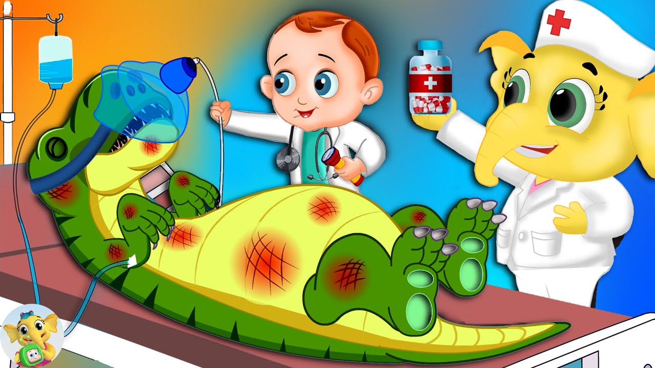 Boo Boo Song Baby Doctor  T Rex Dinosaur Sick Song  More Nursery Rhymes  Kids Songs  Baby Toonz