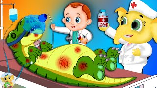 Boo Boo Song Baby Doctor | TRex Dinosaur Sick Song + More Nursery Rhymes & Kids Songs | Baby Toonz