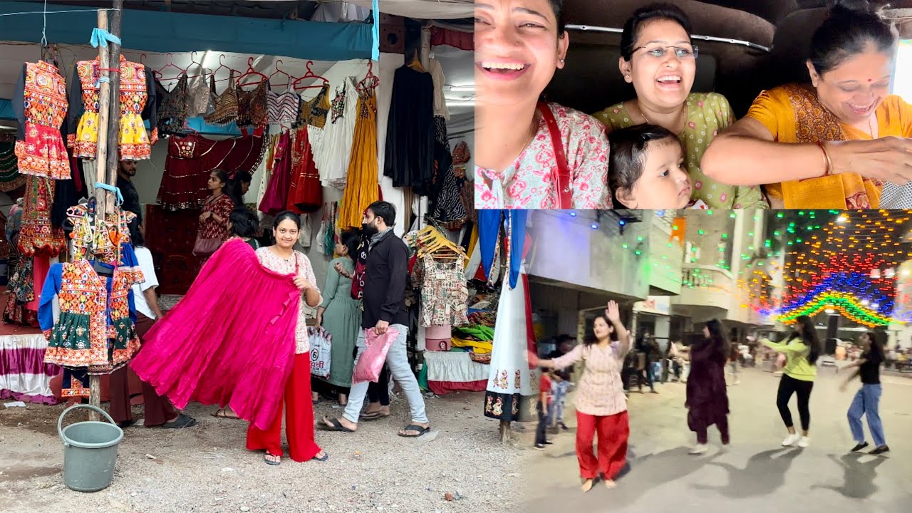 Jaha hum bade hua bhai bahen vaha gaye first garba ke liye |surat me gaye chanyacholi ki shopping pe
