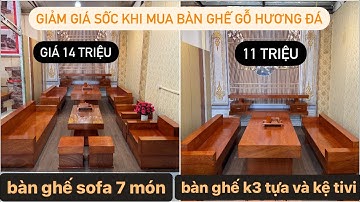 Giảm giá Sốc 2 bộ bàn ghế Sofa và Bàn ghế K3 gỗ Hương Đá giá bán tại xưởng chỉ 11triệu- 082.369.8888