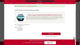 How to Register for ACRM 2025 Tutorial