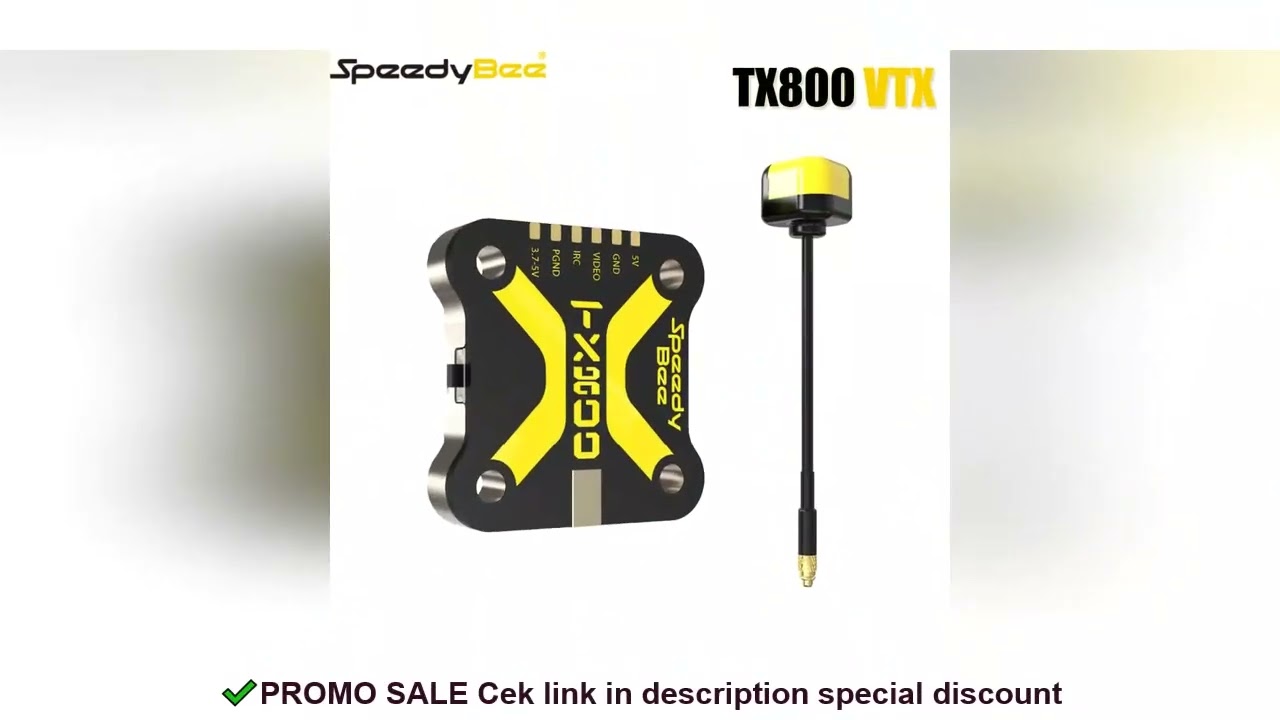 SpeedyBee TX800 VTX 5.8G 48CH PitMode 25mW/200mW/400mW/800mW Output Long Range Transmitter with 5.8