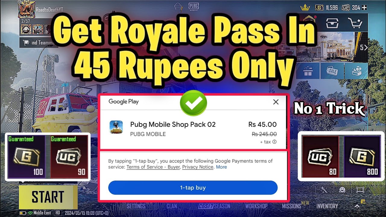How To Get Pubg Royale Pass In 45 Rupees Free UC In New Event Pubg how-to-get-pubg-royale-pass-in-45-rupees-free-uc-in-new-event-pubg
