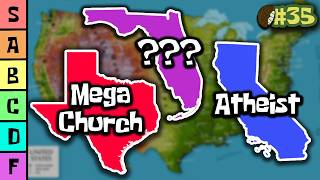 Ranking All 50 US States Based on How Christian They Are